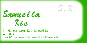samuella kis business card